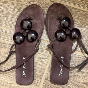 Jeffrey Campbell Brown Beaded Sandals